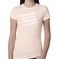 Obsessed Ladies Tee - Peaches N' Cream